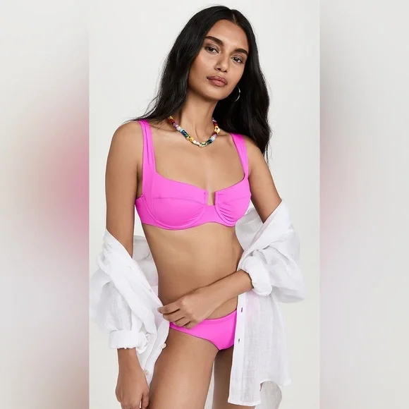 L*SPACE NWT SANDY BOTTOMS BRIGHT FUSCHIA (S) - Picture 1 of 12